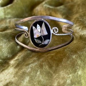 Mother of Pearl inlay cuff bracelet